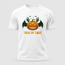 Load image into Gallery viewer, Trick or Treat Monster Pumpkin Funny Halloween Tee
