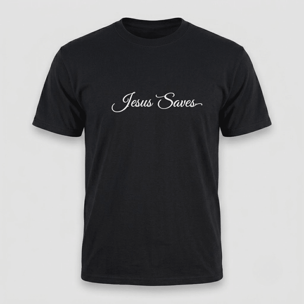 Jesus Saves Christian Script T-Shirt