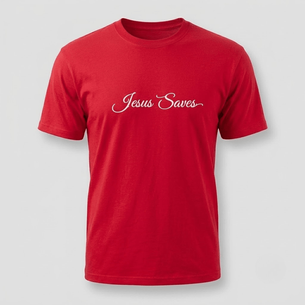 Jesus Saves Christian Script T-Shirt