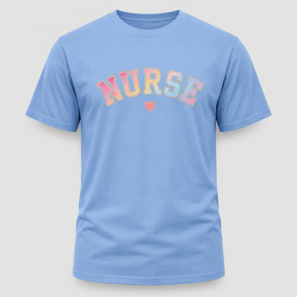 Pastel Varsity Nurse Graphic T-Shirt