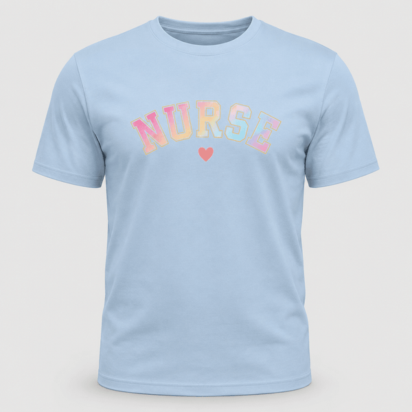 Pastel Varsity Nurse Graphic T-Shirt