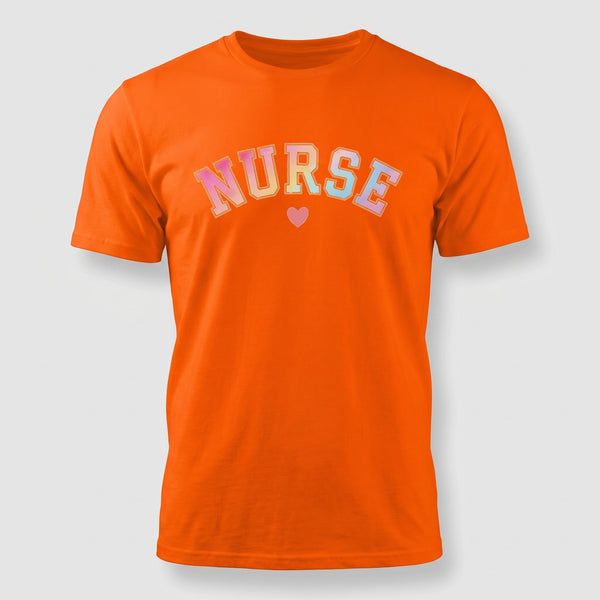 Pastel Varsity Nurse Graphic T-Shirt