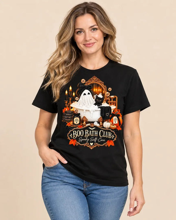 Boo Bath Club Spooky Self-Care Halloween Tee