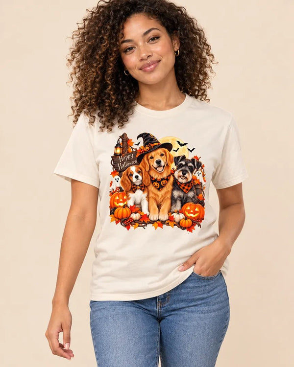 Happy Halloween Dog Crew Tee