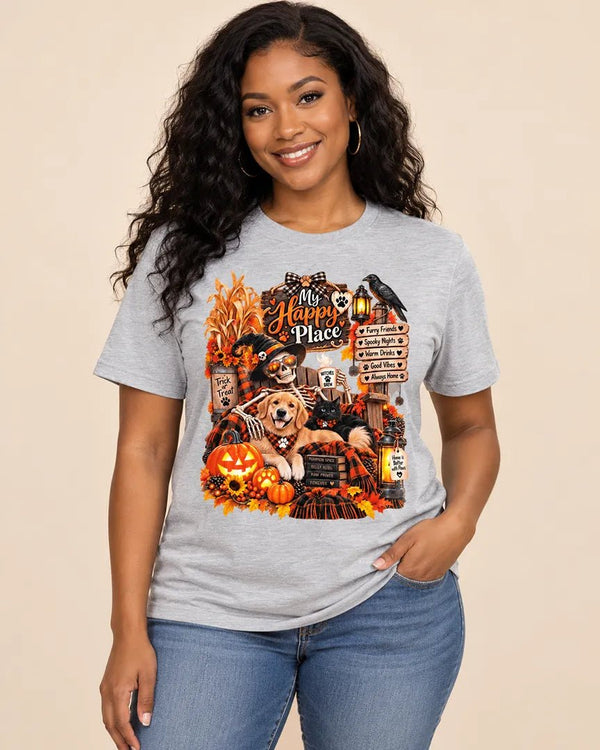 My Happy Place Halloween Pet Tee